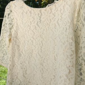 Long sleeve floral lace fancy top